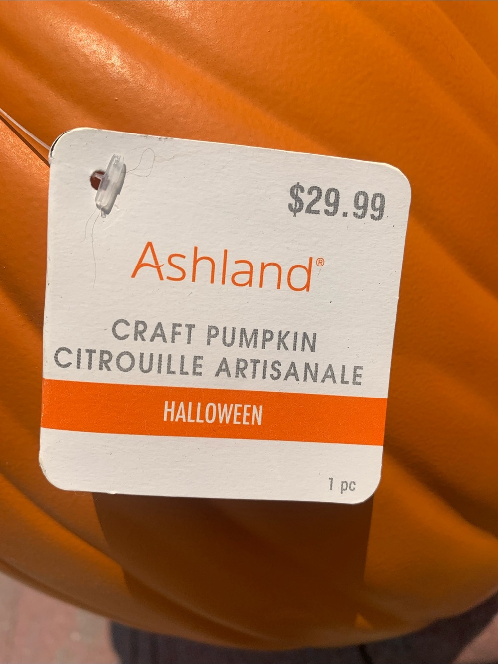 🆕- Ashland Orange Craft Faux Pumpkin with Distressed Gold Stem - Picture 2 of 6